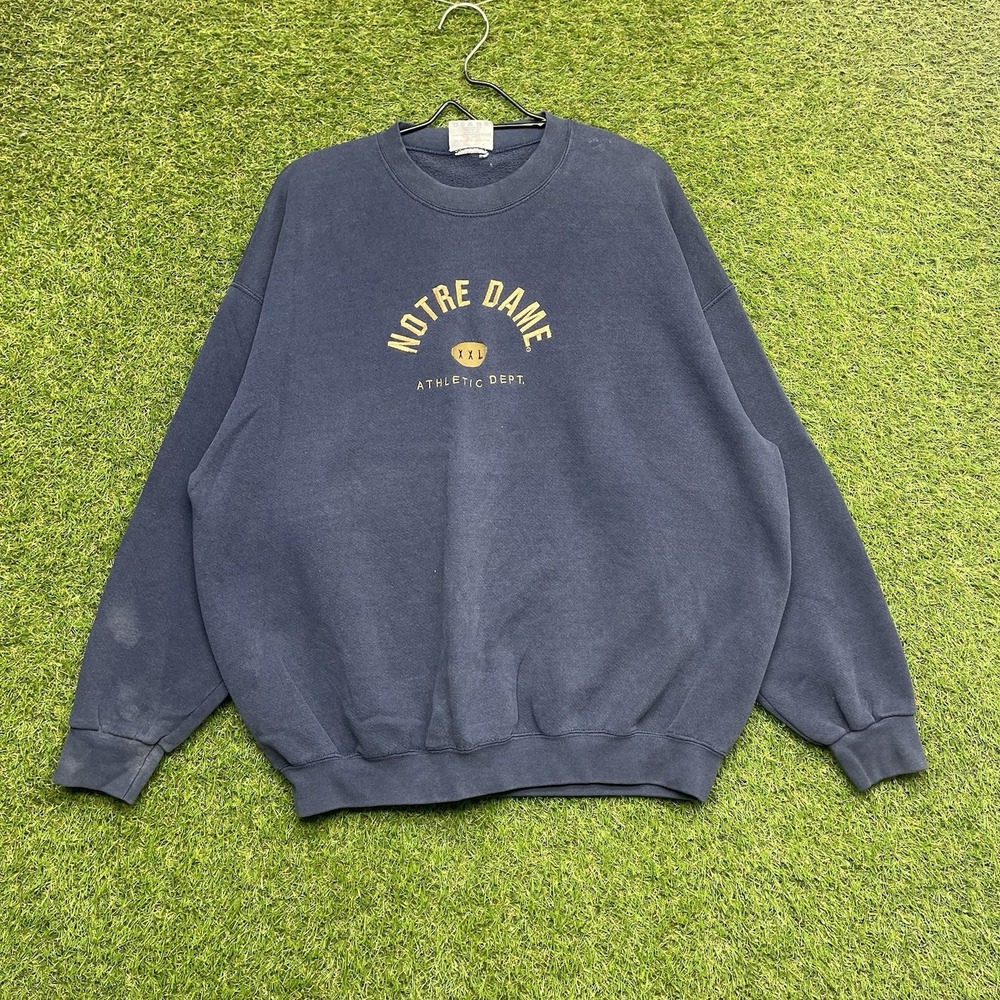 Vintage University Of Notre Dame Sweatshirt Mens 2XL Champion Crew Neck 90s